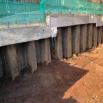Changes in level throughout pile capping beam