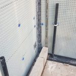 Perimeter channels and flushing points installed